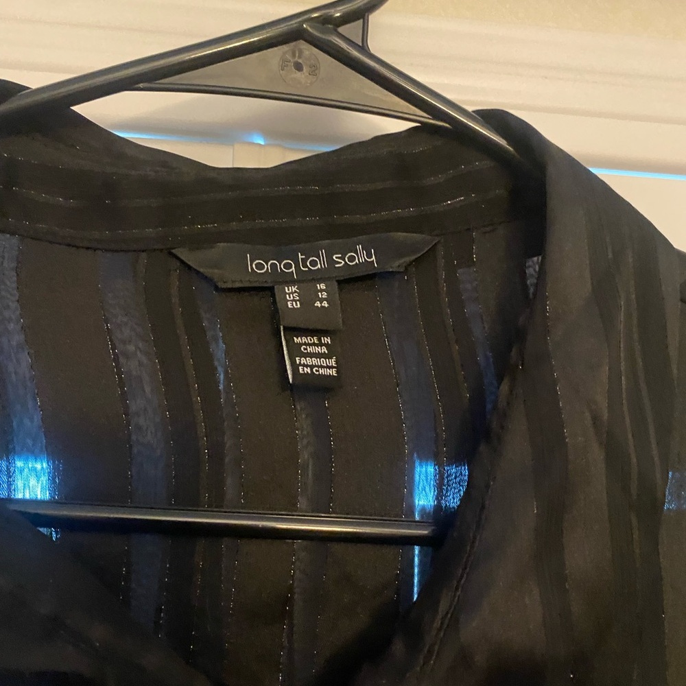 Long Tall Sally Black Striped Blouse